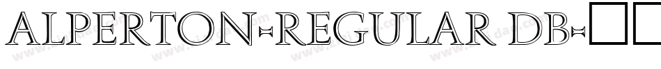 Alperton-Regular DB字体转换